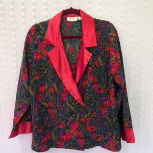 Victoria’s Secret Vintage Gold Label Floral‎ Blazer Lingerie Top